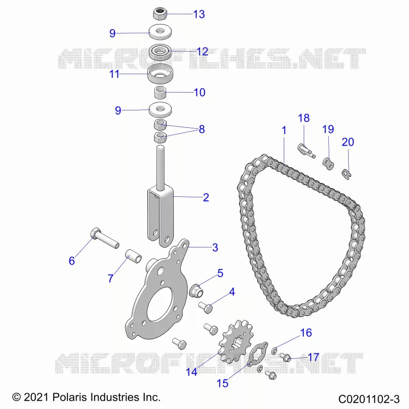 ANTRIEB, CHAIN TENSIONER AND SPROCKET