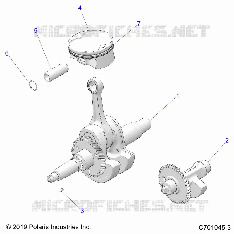 ENGINE, KURBELWELLE, PISTON AND BALANCE SHAFT