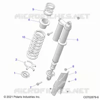 SUSPENSION, REAR SHOCK MOUNTING, STANDARD/PREMIUM
