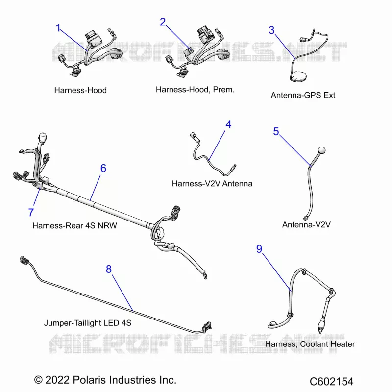 ELEKTRIC, WIRE HARNESSES, HOOD/JUMPERS, GPS