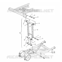 HINTER SPREIZE STABILISATOR ASSEMBLY 6x6 400L, SWEDISH S948740 and  NORWEGIAN N94 (4926812681037A)
