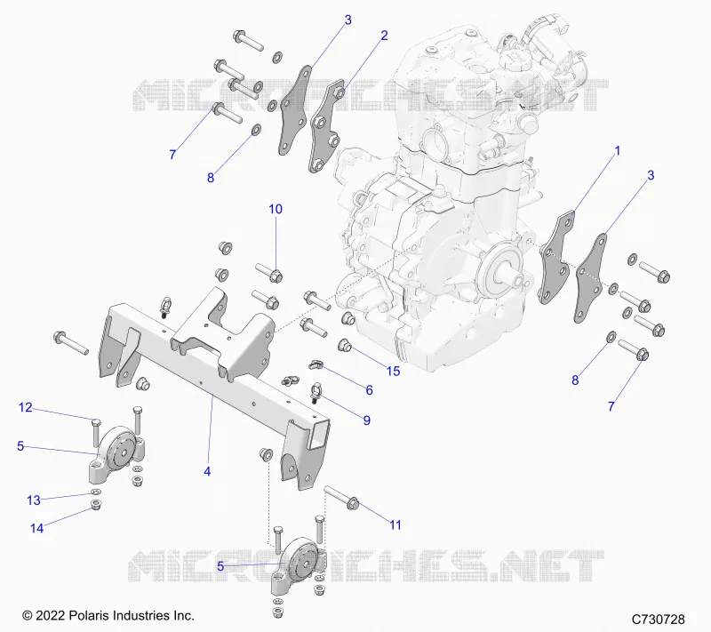 ENGINE, ÃŒBERTRAGUNG MOUNTING & LONG BLOCK