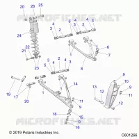 SUSPENSION, CONTROL ARMS, SPINDLE, AND SCHOCK MNTG.