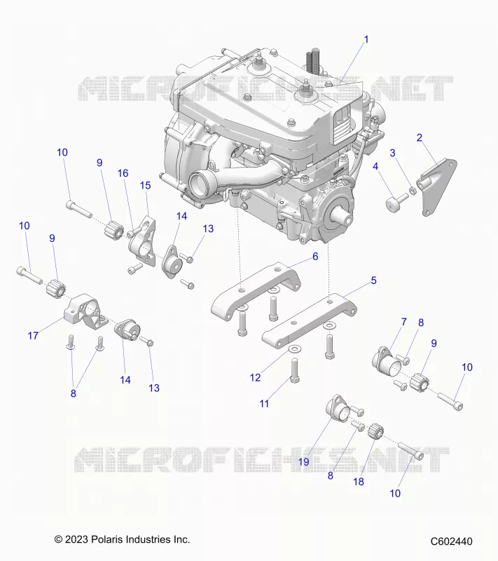 MOTOR, MOUNTING & LONG BLOCK