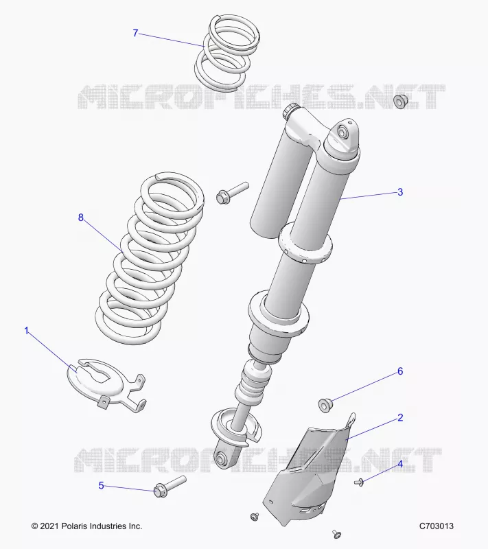 SUSPENSION, REAR SHOCK MOUNTING, STANDARD/PREMIUM