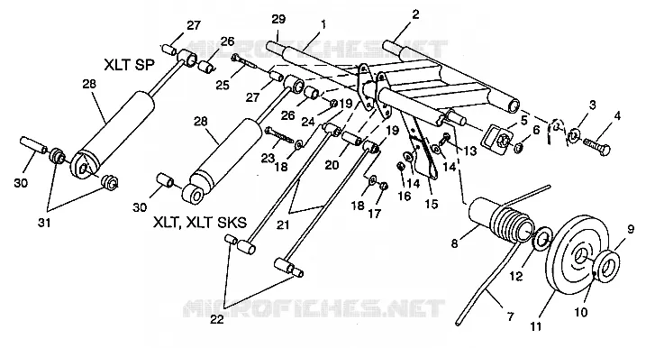 HINTER Drehmomentarm XLT E940767,  XLT SP E930667    XLT SKS E940567 (49274227420022)