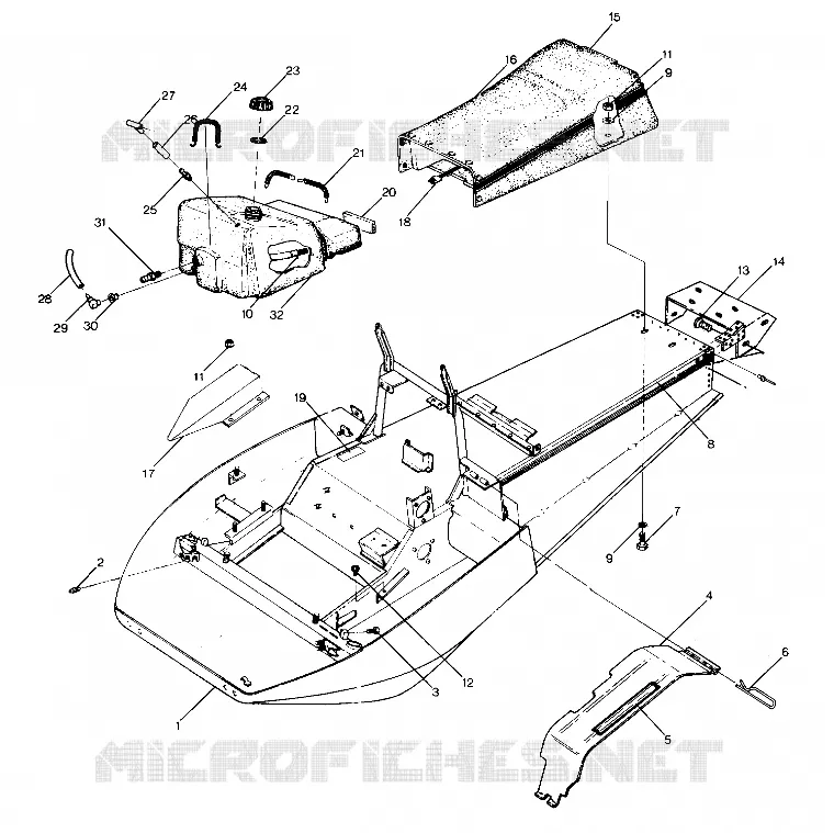 CHASSIS AND SITZ STARTRAK UPDATED 2/90 (4916811681003A)