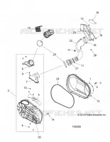 DRIVE TRAIN, CLUTCH COVER AND DUCTING