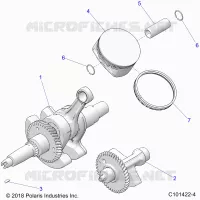 ENGINE, KURBELWELLE, PISTON AND BALANCE SHAFT