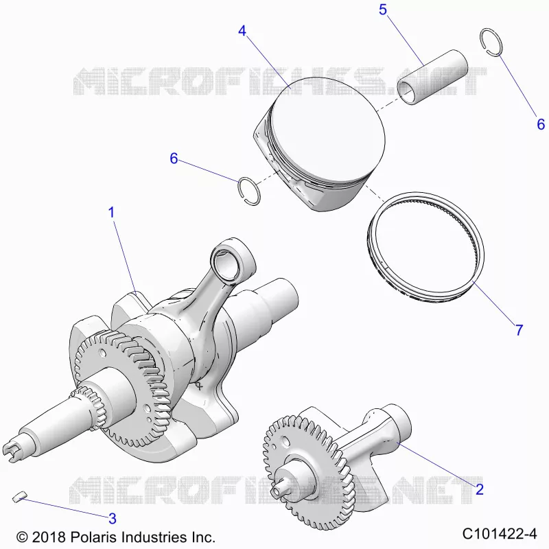 ENGINE, KURBELWELLE, PISTON AND BALANCE SHAFT