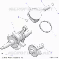 ENGINE, KURBELWELLE, PISTON AND BALANCE SHAFT