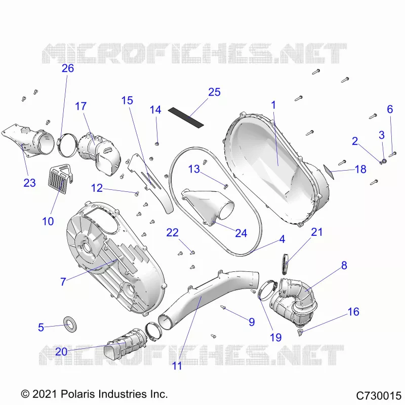 ANTRIEB, CLUTCH COVER AND DUCTING