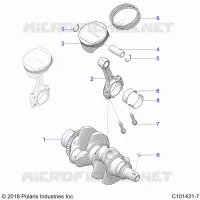 ENGINE, KURBELWELLE AND PISTON