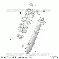 SUSPENSION, REAR SHOCK MOUNTING