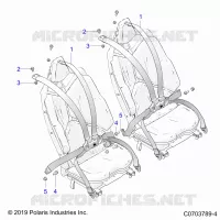 SITZ BELT MOUNTING, REAR, 6 POINT