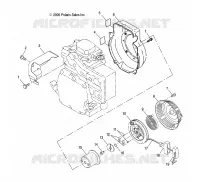 ENGINE, RÃŒCKZUG STARTER AND BLOWER HOUSING