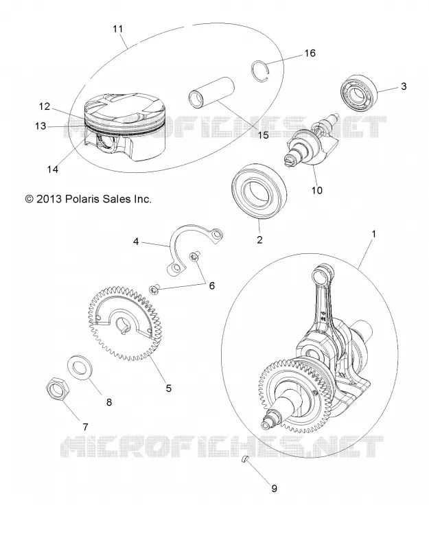MOTOR, KURBELWELLE, KOLBEN AND BALANCE SHAFT