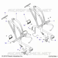 SITZ BELT MOUNTING, FRONT, 6 POINT