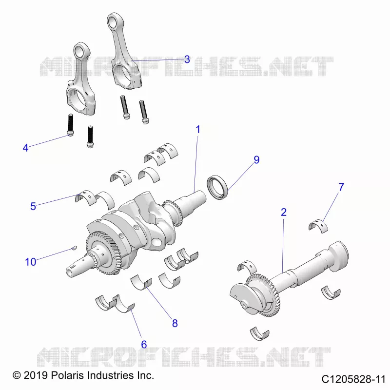 ENGINE, KURBELWELLE AND BEARINGS