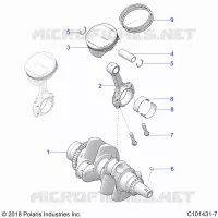ENGINE, KURBELWELLE AND PISTON