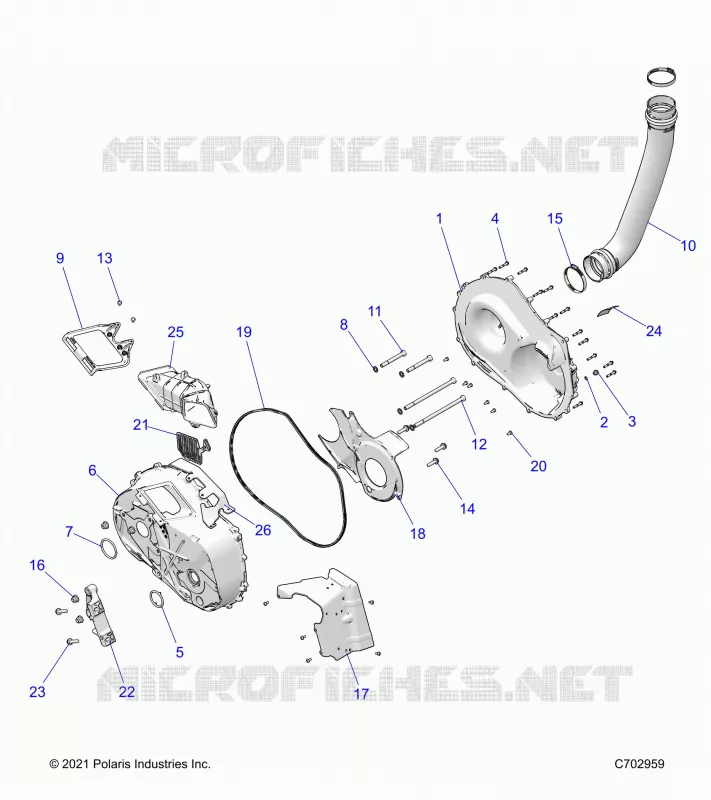 ANTRIEB, CLUTCH COVER AND DUCTING