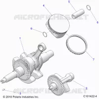 ENGINE, KURBELWELLE, PISTON AND BALANCE SHAFT