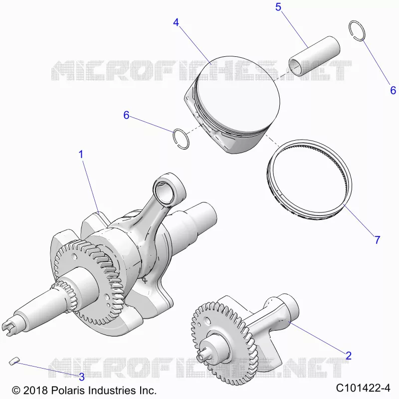 ENGINE, KURBELWELLE, PISTON AND BALANCE SHAFT