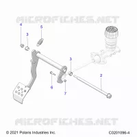 BRAKES, PEDAL AND MASTER CYLINDER MOUNTING