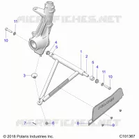 SUSPENSION, A-ARM AND STREBE MOUNTING