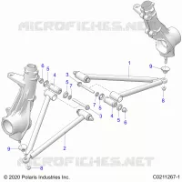 SUSPENSION, A-ARM AND STREBE MOUNTING
