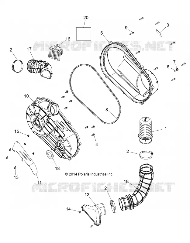 ANTRIEB, CLUTCH COVER AND DUCTING