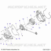 ENGINE, STATOR COVER AND FLYRAD