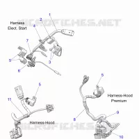 ELEKTRIC, WIRE HARNESS, HOOD, ELEC. START