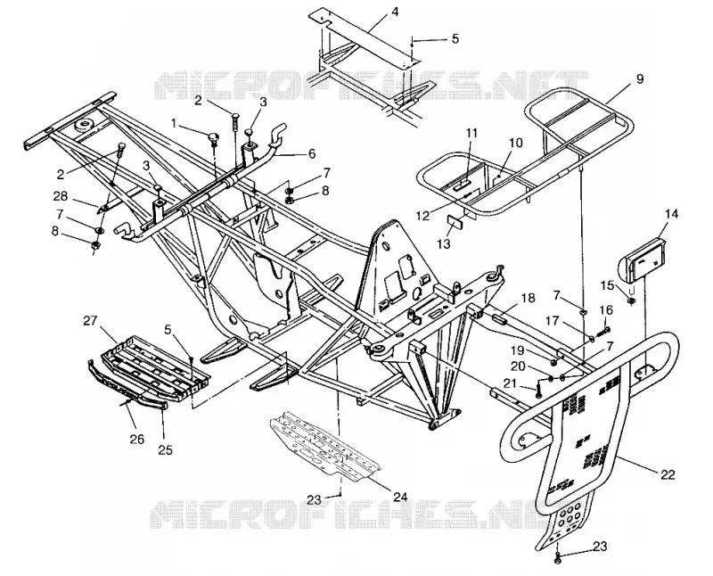 BUMPER / GEPÄCHTRÄGER MOUNTING 6X6 400L