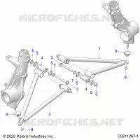 SUSPENSION, A-ARM AND STREBE MOUNTING