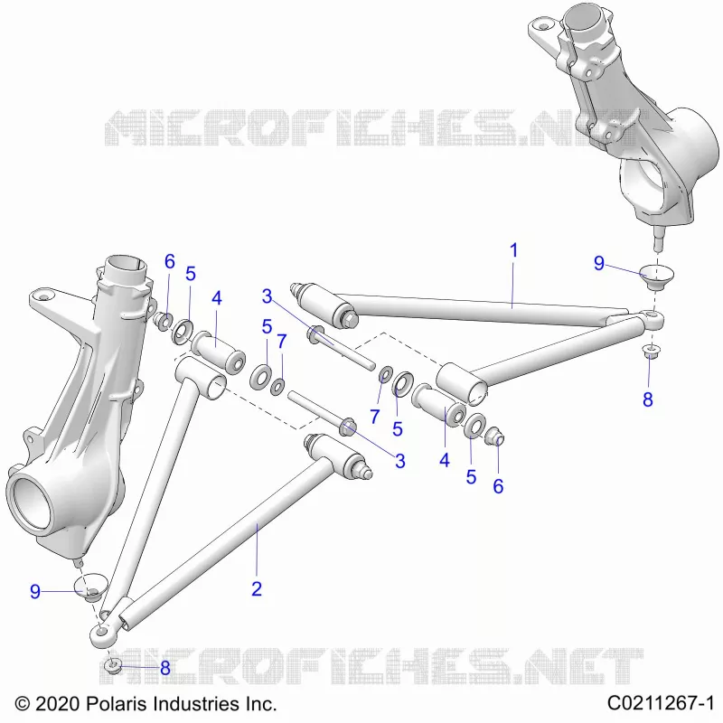 SUSPENSION, A-ARM AND STREBE MOUNTING