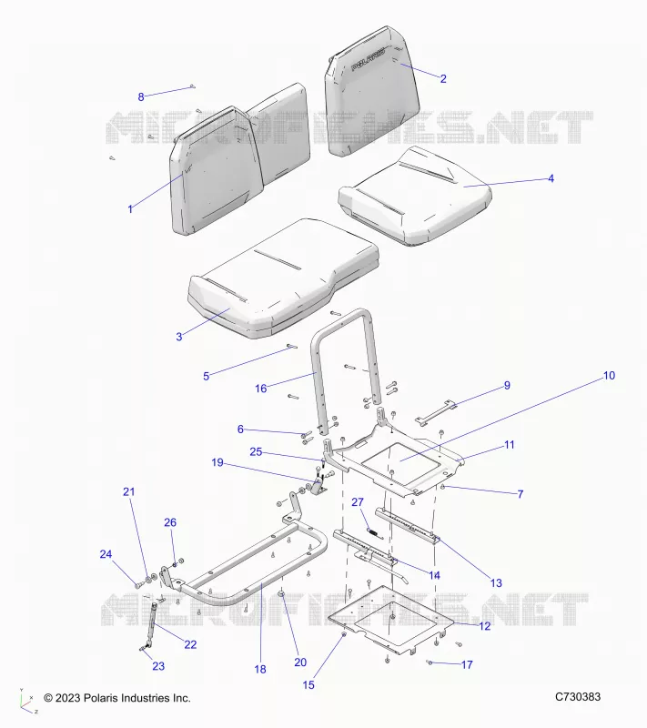 SITZ ASM. AND SLIDER