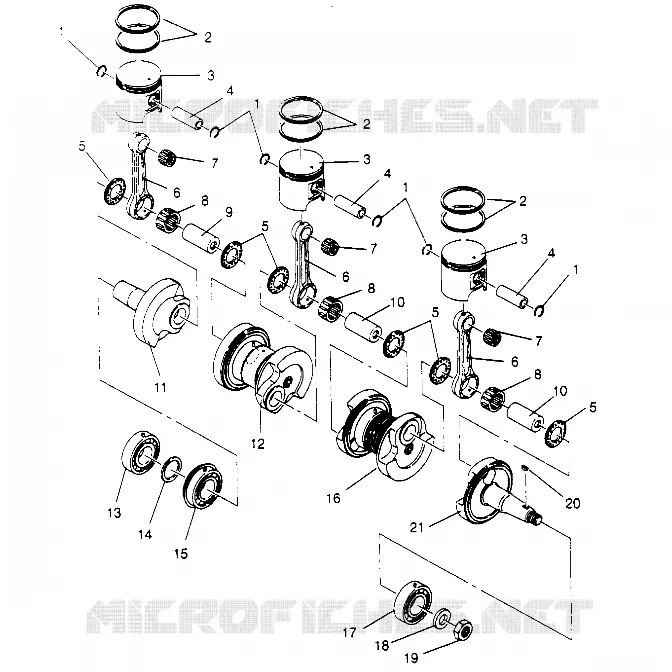 KOLBEN   KURBELWELLE 600 XCR 0951676 (4929132913C010)