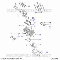 ENGINE, ZYLINDERKOPF, CAM AND VALVES