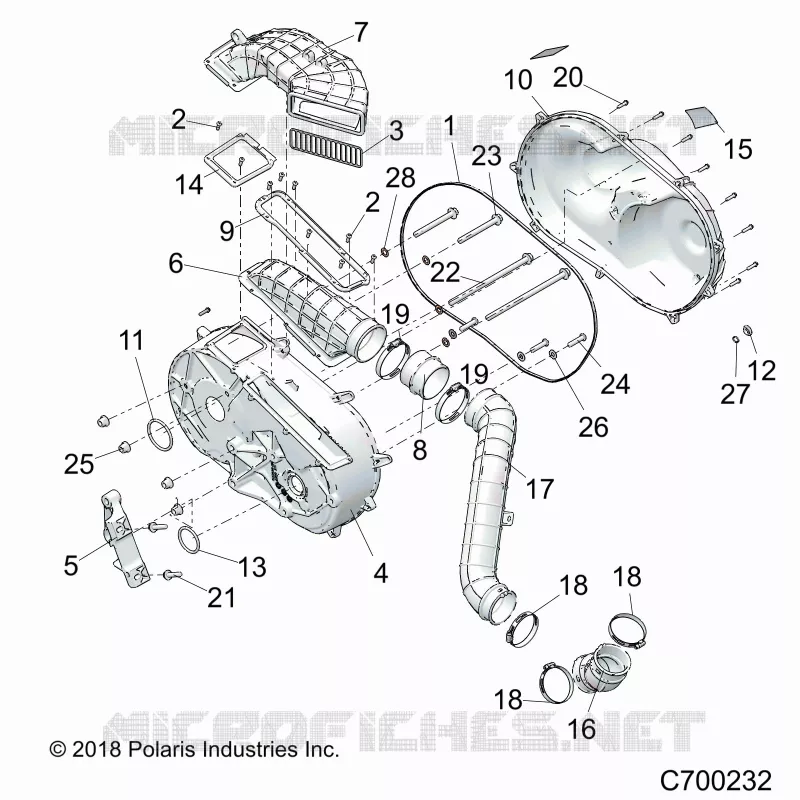 ANTRIEB, CLUTCH COVER AND DUCTING