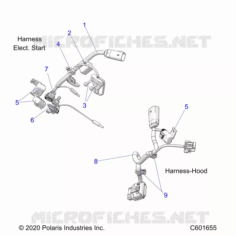 ELEKTRIC, WIRE HARNESS, HOOD, ELEC. START