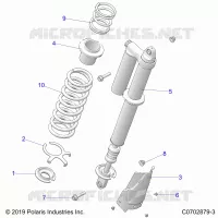 SUSPENSION, REAR SHOCK MOUNTING, STANDARD/PREMIUM
