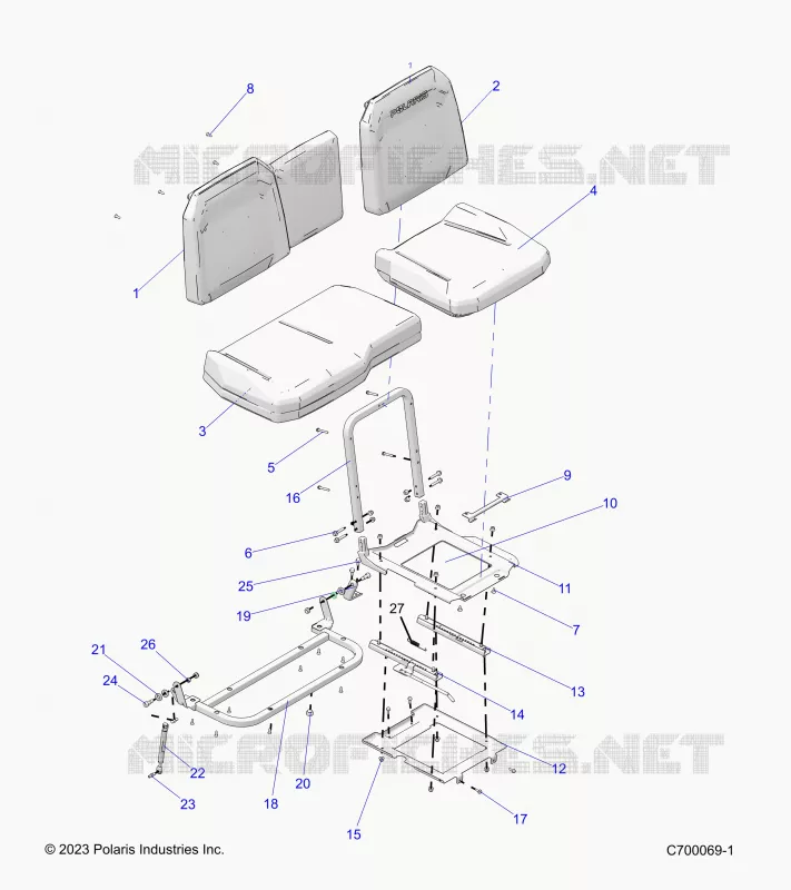 SITZ ASM. AND SLIDER