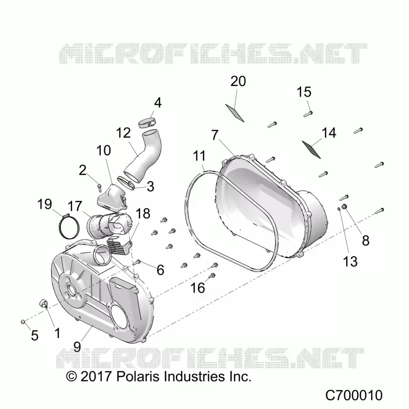ANTRIEB, CLUTCH COVER AND DUCTING