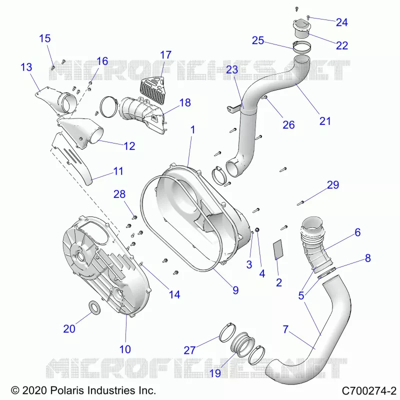 ANTRIEB, CLUTCH COVER AND DUCTING