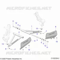 SUSPENSION, A-ARM AND STREBE MOUNTING