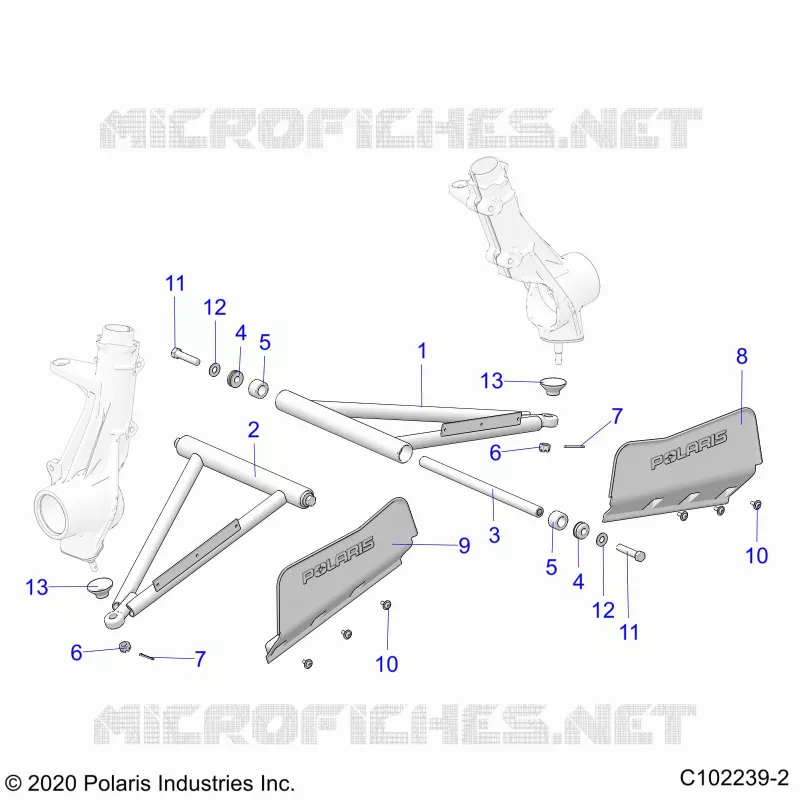 SUSPENSION, A-ARM AND STREBE MOUNTING