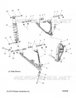 SUSPENSION, CONTROL ARMS, SCHOCK MNTG, AND SPINDLE