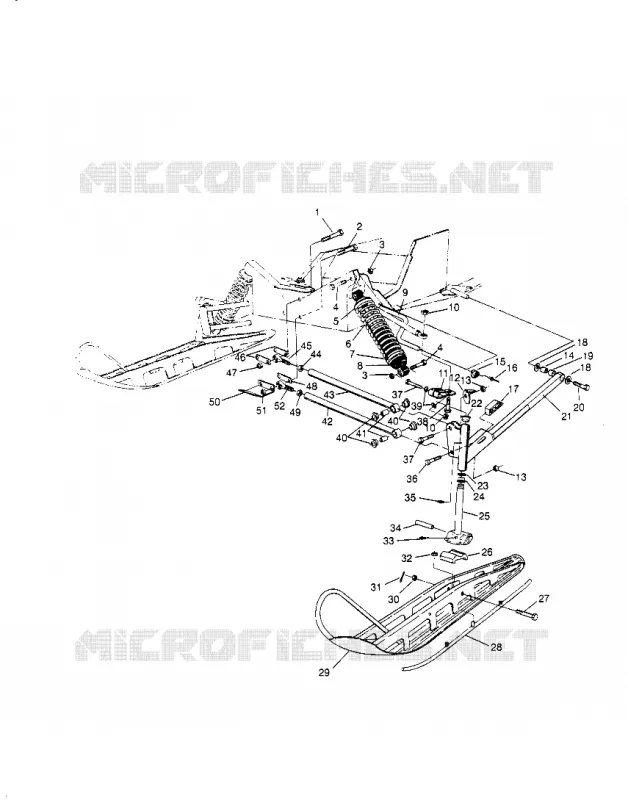 FRONT SUSPENSION AND SKI SPORT 0950443, SPORT TOURING 0950243  AND EUROPEAN (4928822882B004)