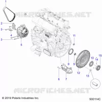 ENGINE, GENERATOR, FLYWHEEL, AND STARTER